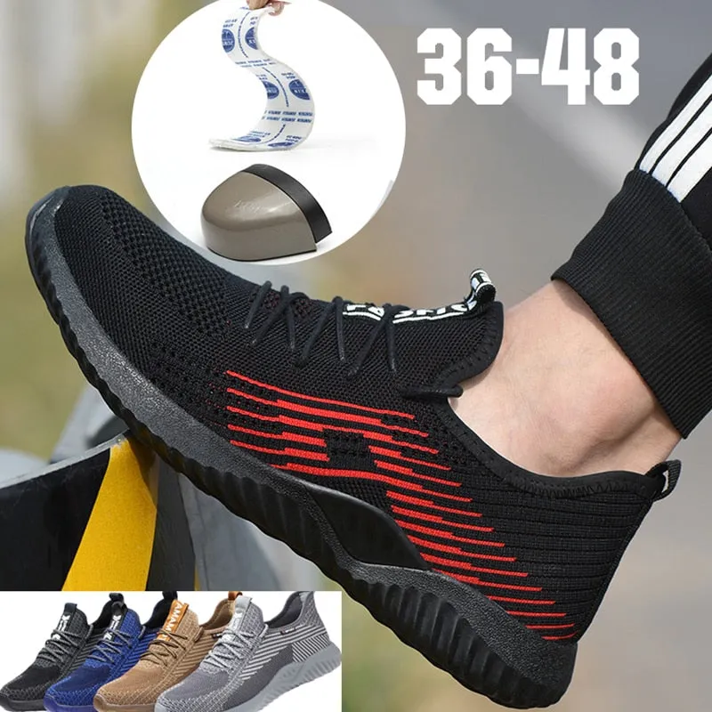 Safety Shoes With Metal Toe Men Immortal Indestructible Ryder Shoe Work Shoes With Steel Toe Work Boots Breathable Sneakers Extra Tough Work Boots