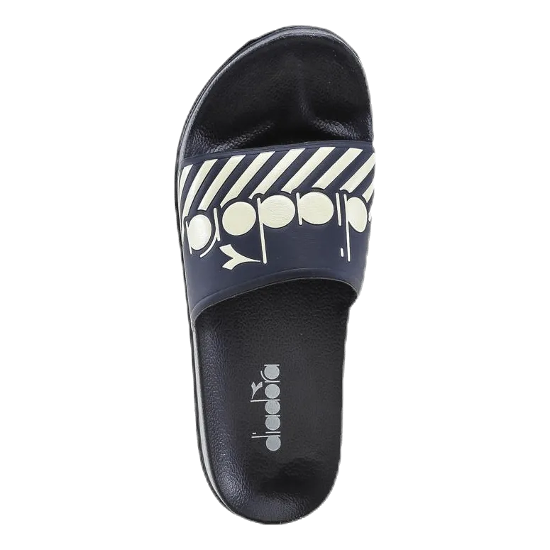 Clip Art Flip Flops Serifos '90 Wide Blue/White