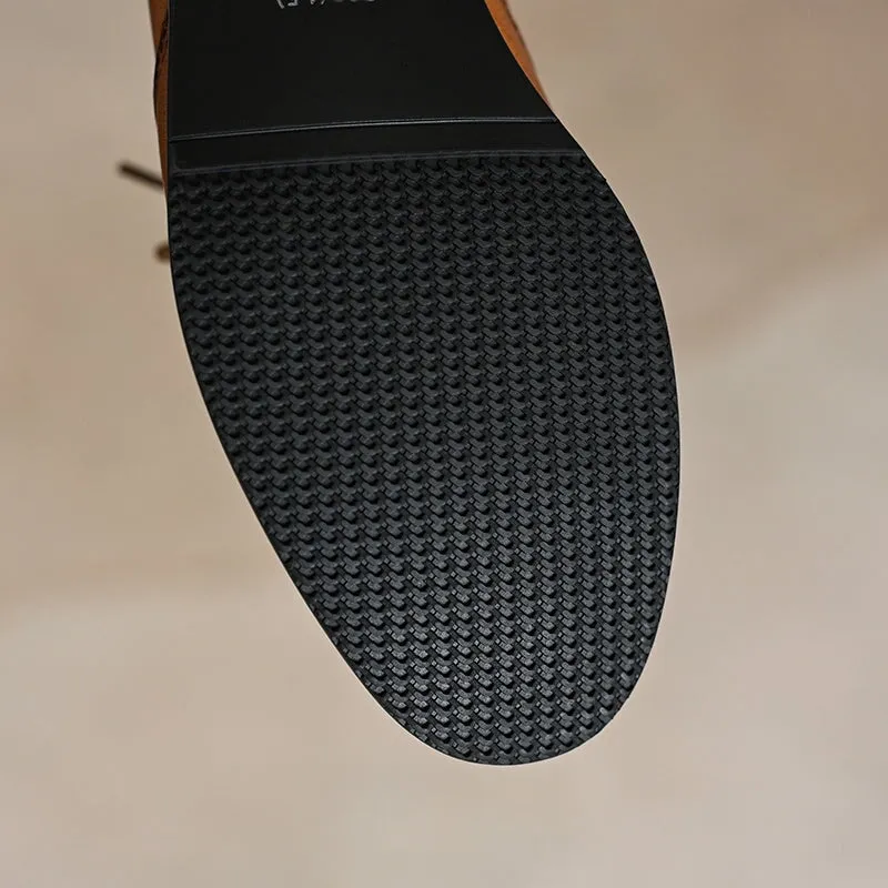 Round Toe Soft Oxford Shoes Lace Up Leather Derby Shoes for Women in Black/Brown Baby Oxford