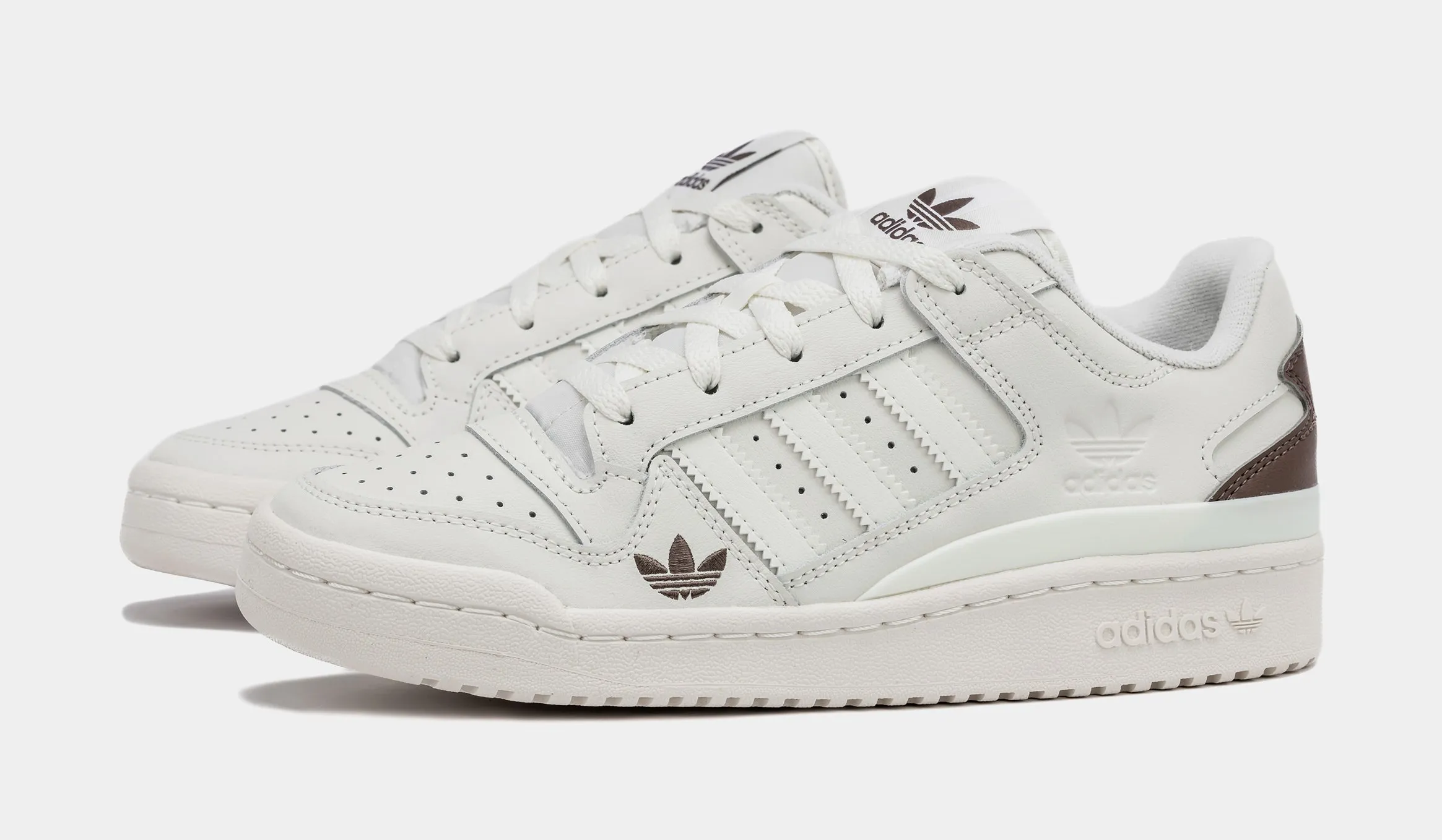 Shoe Palace Exclusive Forum Low CL Mens Lifestyle Shoes (White/Brown) Boxing Adidas Shoes