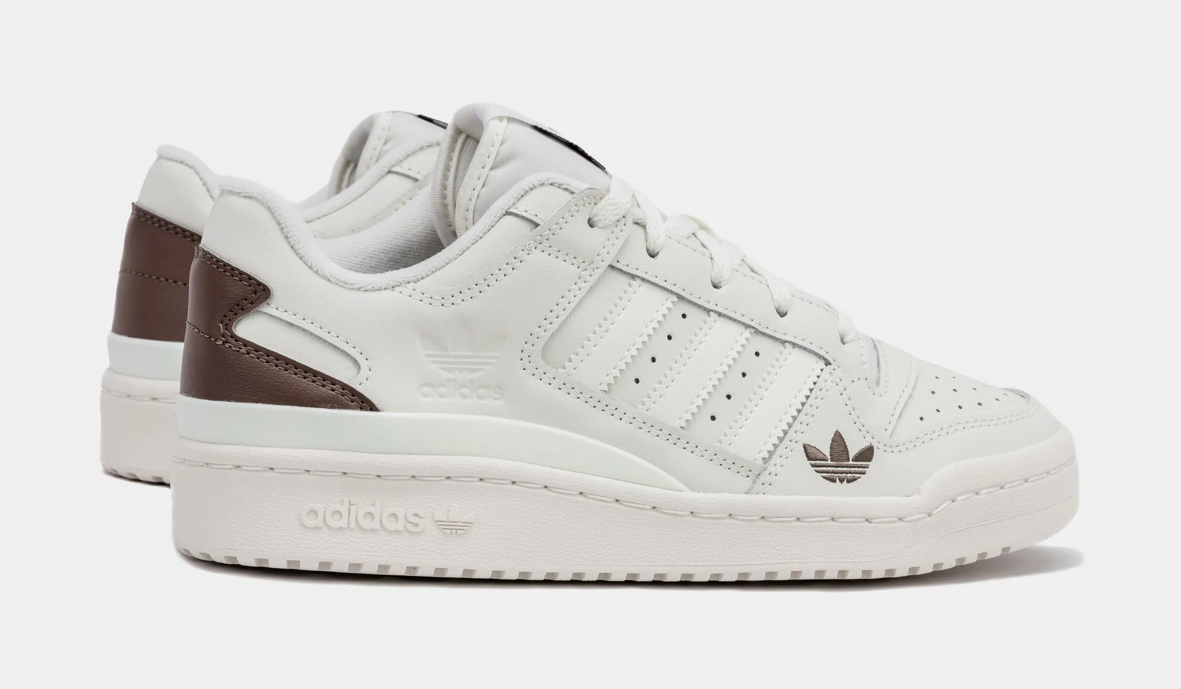 Shoe Palace Exclusive Forum Low CL Mens Lifestyle Shoes (White/Brown) Adidas Holographic Shoes