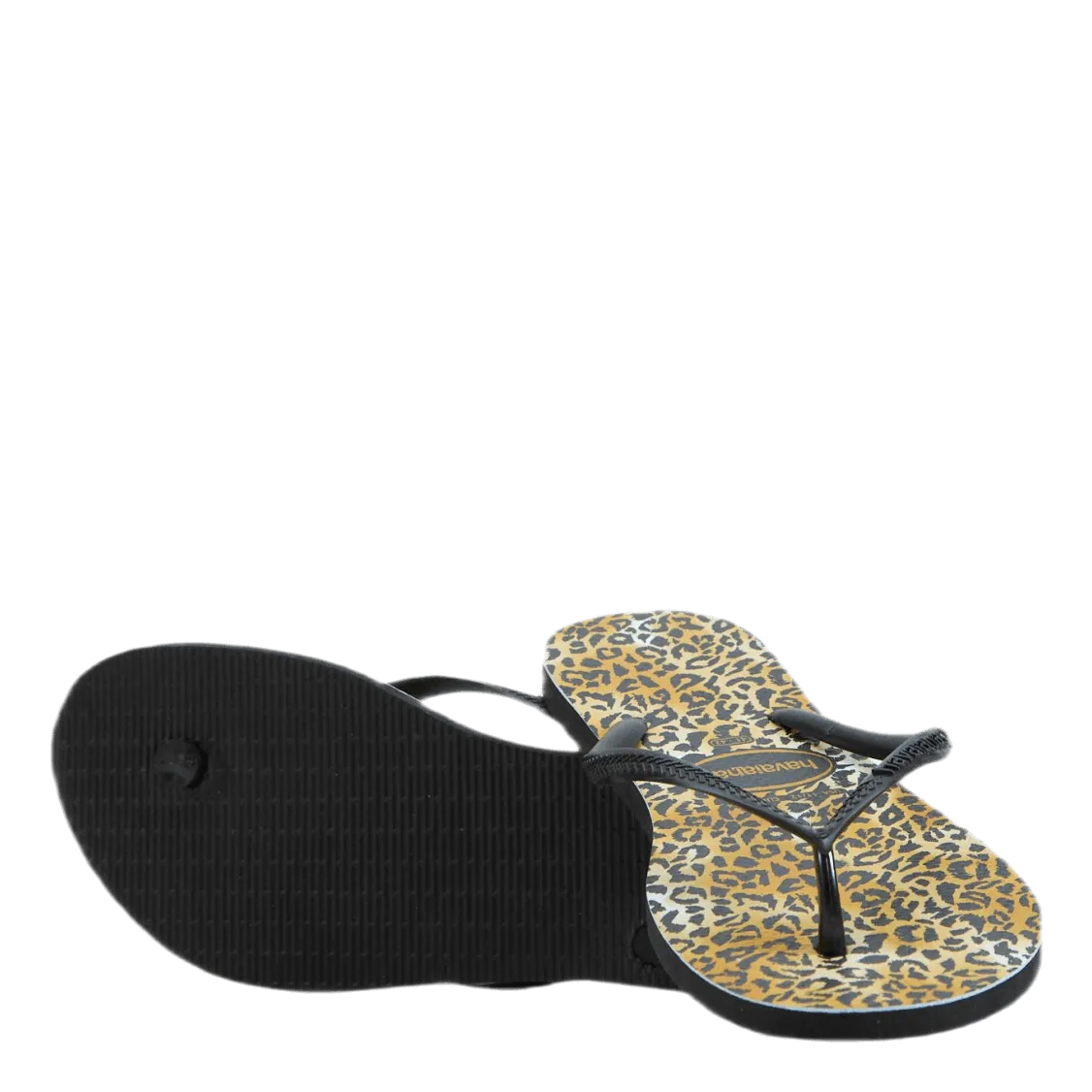 Board Angels Flip Flops Slim Leopard Beige/Black