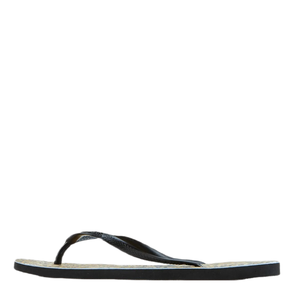 Beaded Flip Flops Slim Leopard Beige/Black