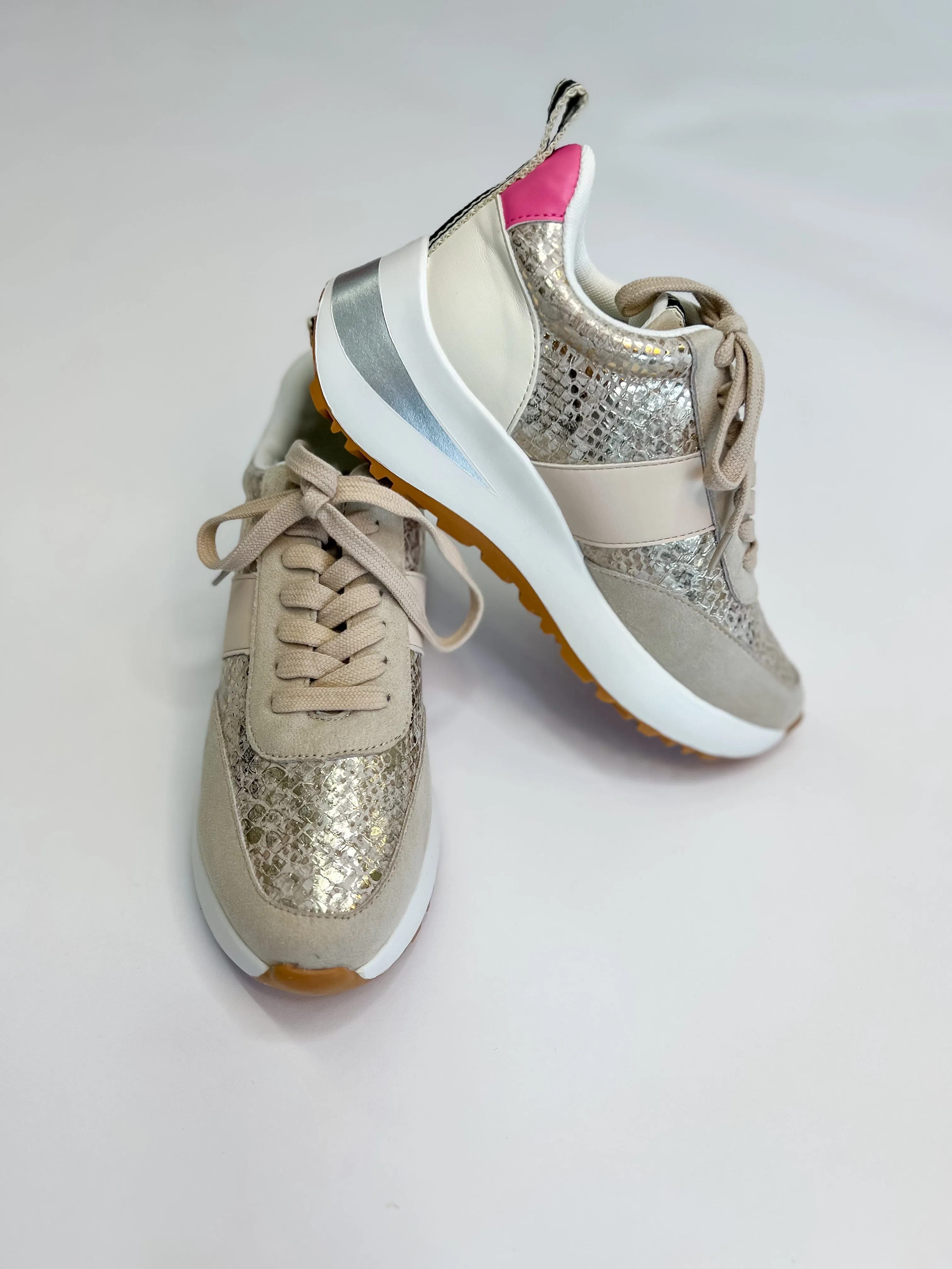 [Shu Shop] Serafina Gold Snake Sneakers Bistro