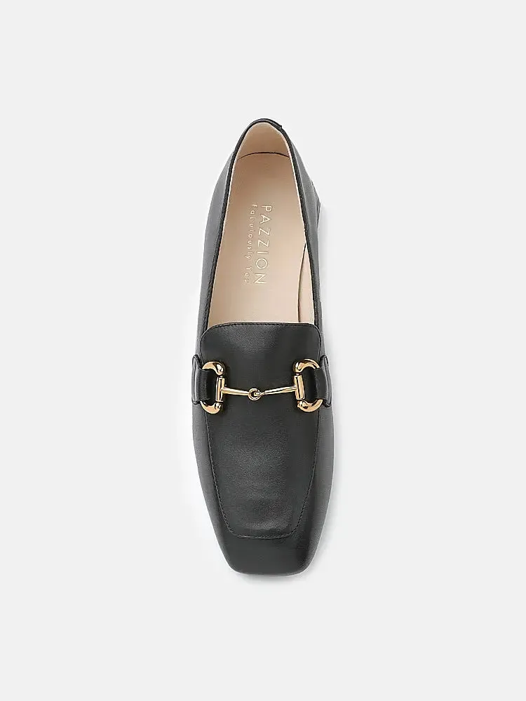 Arwen Classic Metal Buckle Leather Loafers Platforms Loafers