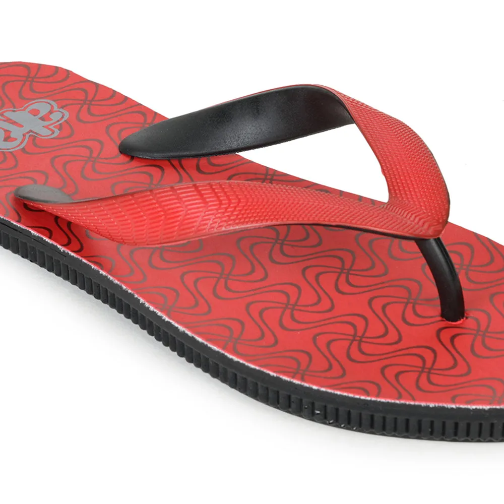 A-HA Casual Red Flip Flop For Men PU-HAWAI-4 By Liberty Bathrobe And Slippers Set
