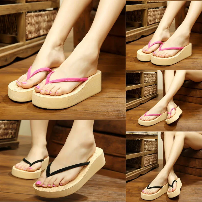 Simple Women Knotbow Sals Shoes Beach Flat Wedge Flip Flops Lady Slippers Logic Gates And Flip Flops