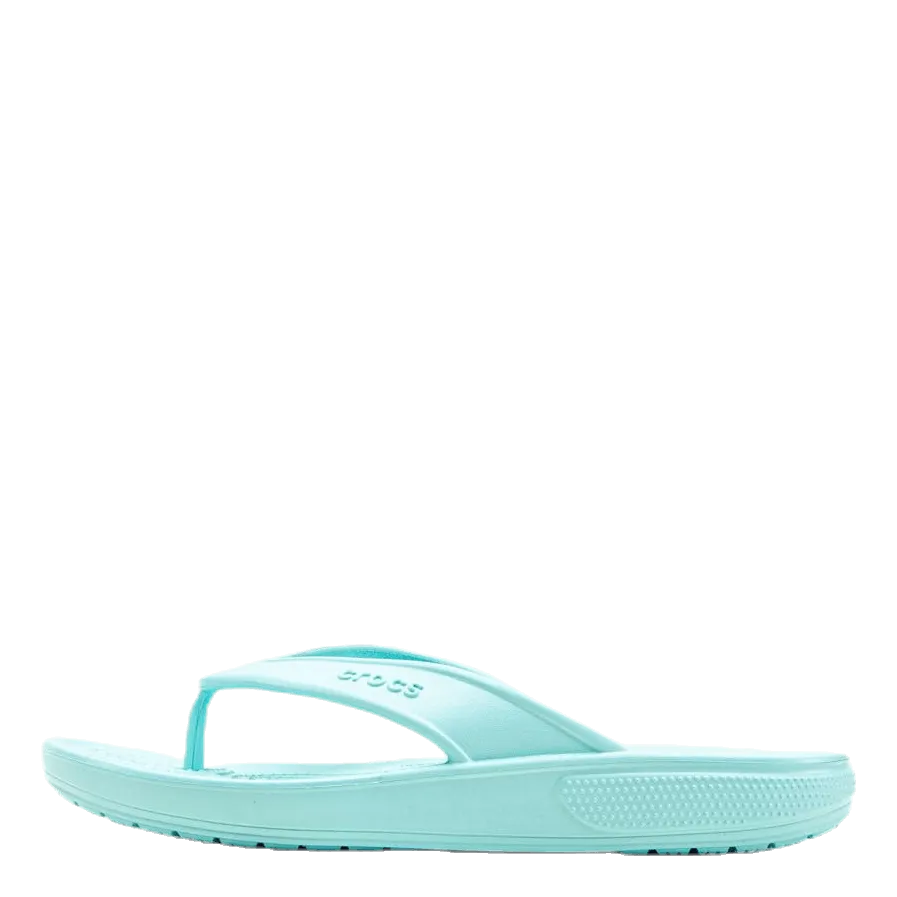 Classic II Flip Turquoise Jeweled Wedge Flip Flops