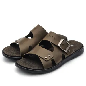 Single Buckle Cut Out Slide Sandals Sandals Locations