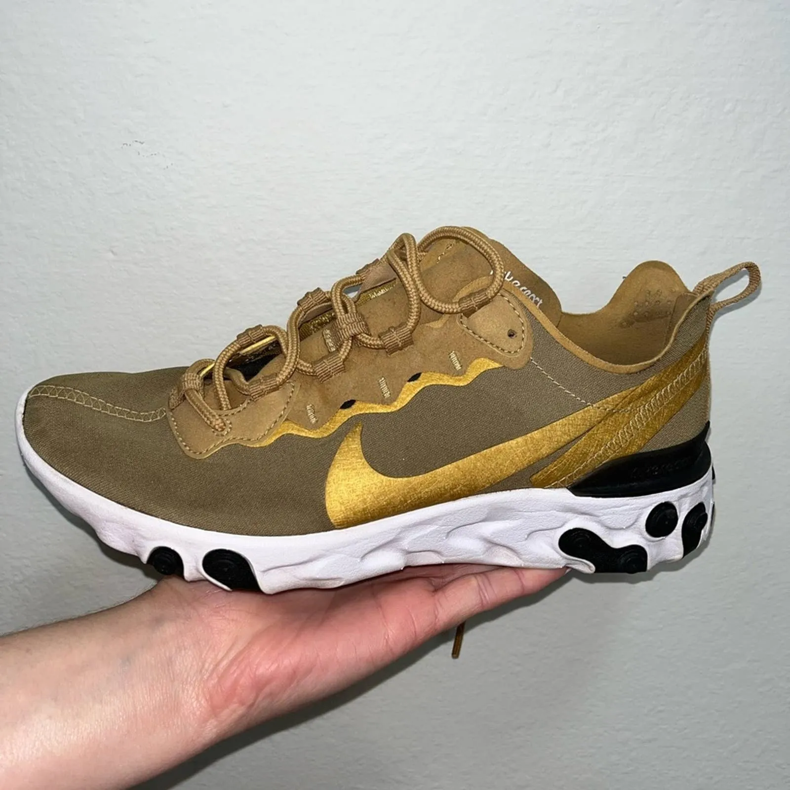 Asics Running Shoes Recommendations Size 6 Nike React Element 55 'Metallic Gold' Tennis Shoes