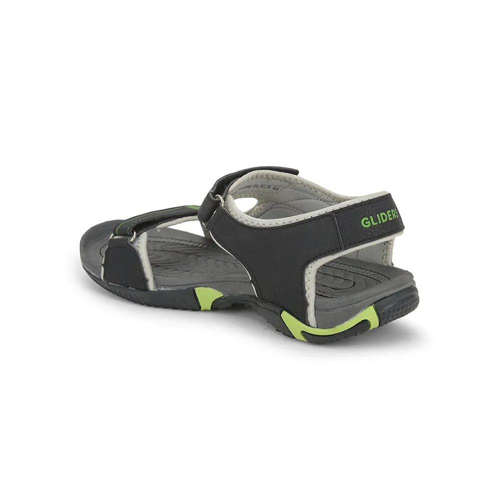 Pull On Slippers Gliders (Black) Casual Sandals For Men GRACIA-06E By Liberty