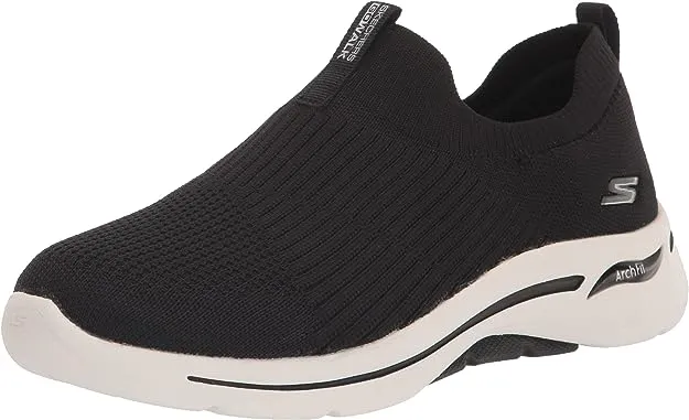 Skechers Women's GOwalk Arch Fit - Iconic 124409 Blk/Wht 1980s Sneakers