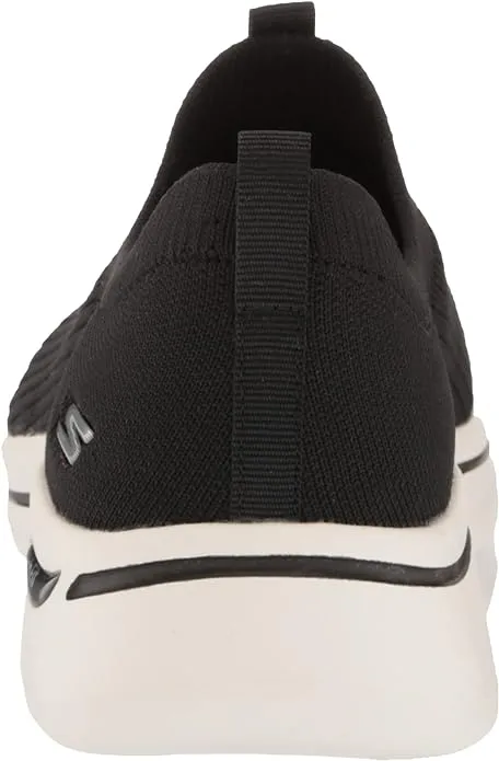 Skechers Women's GOwalk Arch Fit - Iconic 124409 Blk/Wht High Top Platform Sneakers