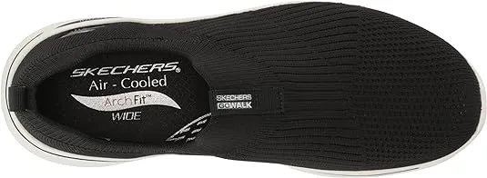 Best Sneakers For Motorcycle Riding Skechers Women's GOwalk Arch Fit - Iconic 124409 Blk/Wht