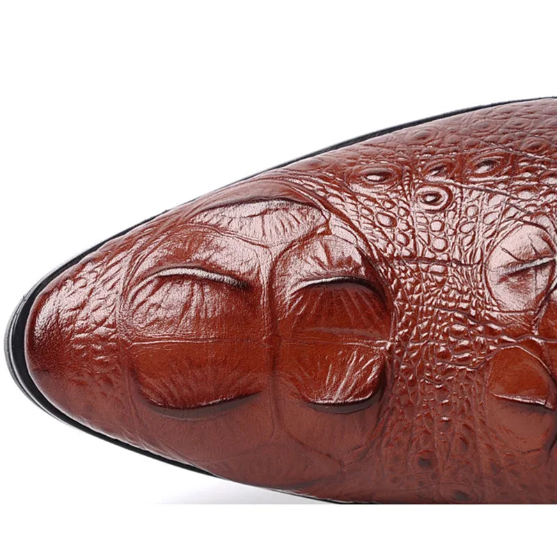 Ysl Leopard Loafers Men's alligator embossed monk shoes