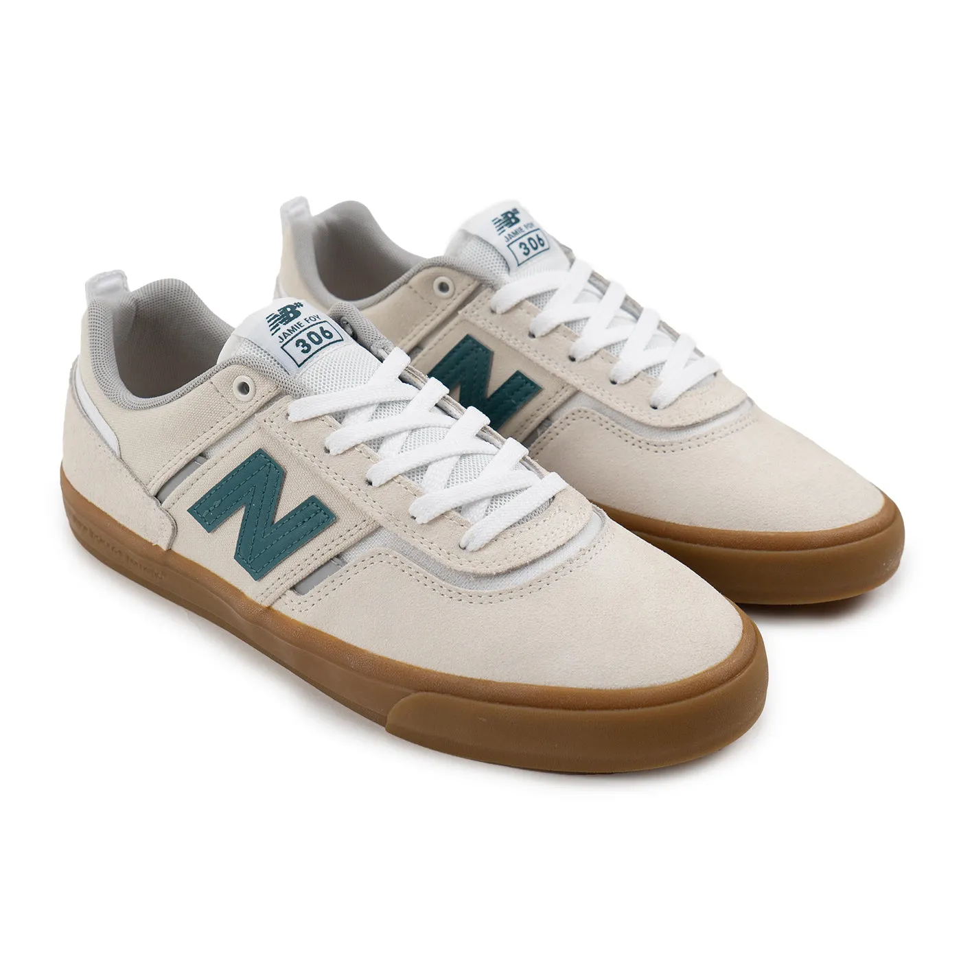 New Balance Numeric NM306 Jamie Foy Shoes - Sea Salt / Green New Balance Goretex