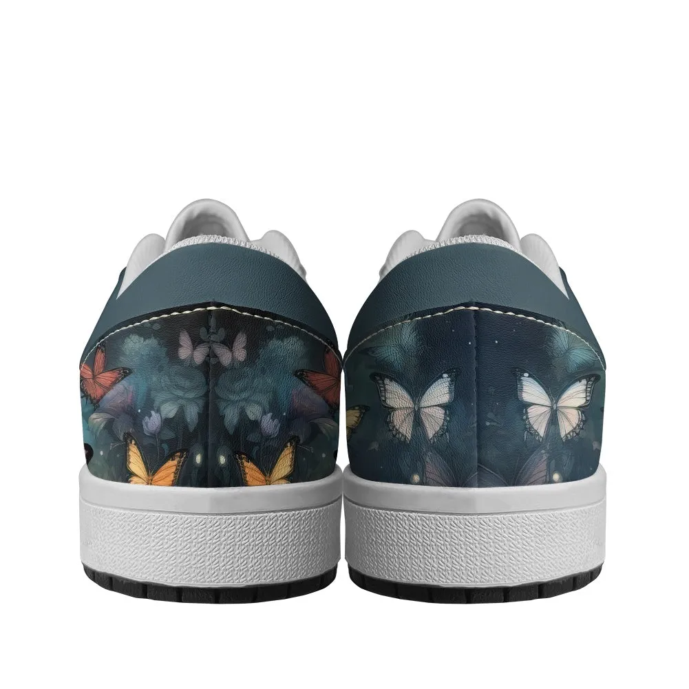 Eco Conscious Sneakers Butterfly Women's Low Top Leather Sneakers