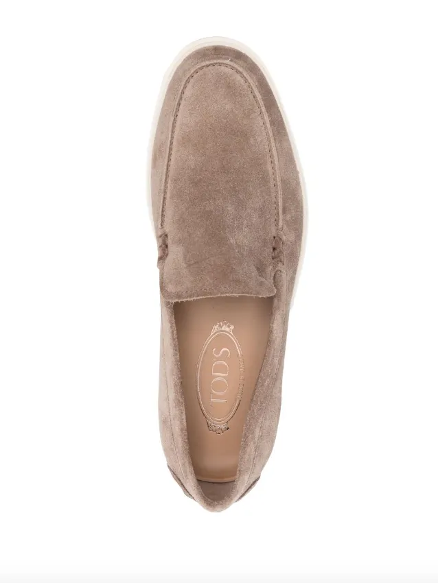 Tod's Slipper Loafers in Suede Loafers Snakeskin