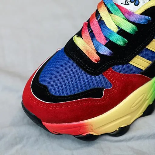 Women fashion colorful lace up slip on platform sneakers Balance 530 Sneakers