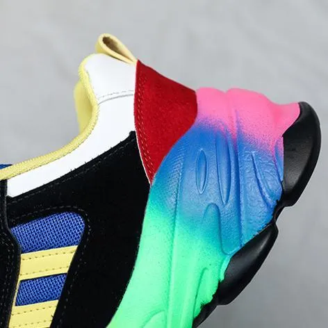 Sneakers For Everyday Women fashion colorful lace up slip on platform sneakers