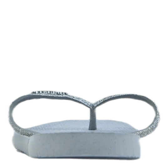 Slim Glitter II Grey Animal Print Flip Flops