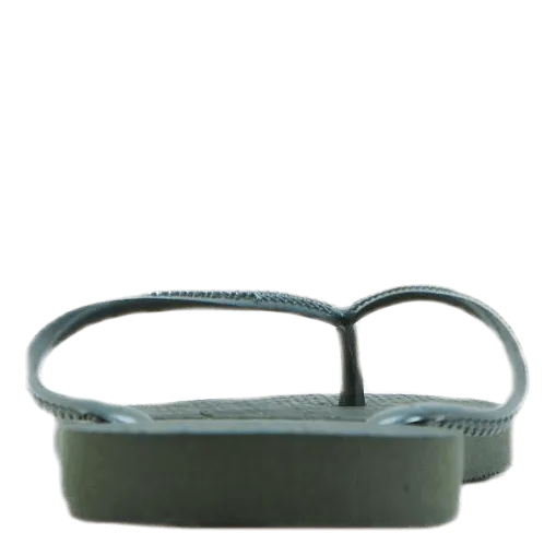 Comfortable Flip Flops With Arch Support Slim Green