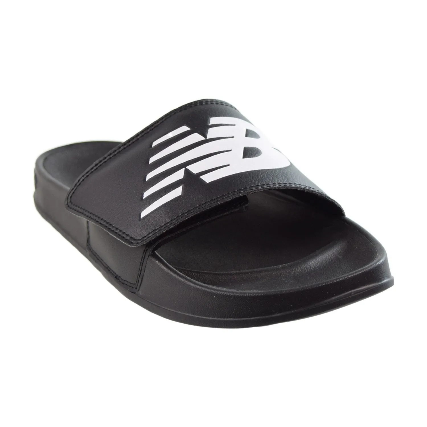 New Balance 200 Adjustable Men's Slide Sandals Black-White Cushioned House Slippers