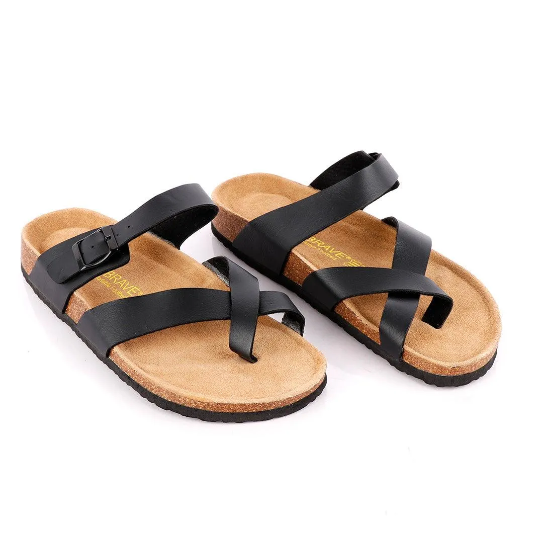 Big Brave "Birkenstock" Mayari Mocha Unisex Black Slippers Slippers With Removable Bottoms