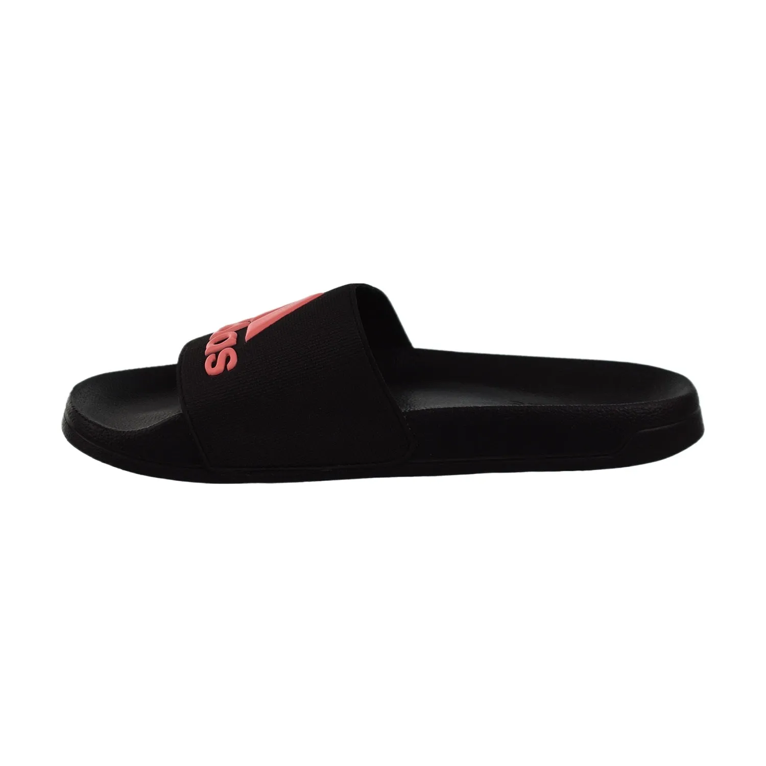 Adidas Adilette Shower Men's Slide Sandals Core Black-Acid Red Gripper Slippers For Adults