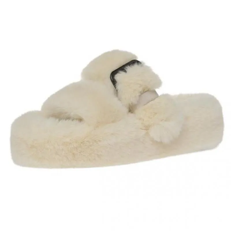 Mallard Duck Slippers Plush Furry Slide Slippers