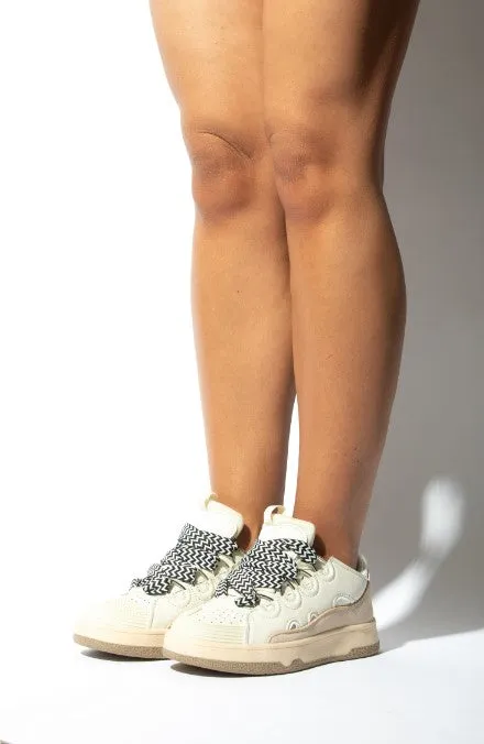 Pink Sneakers Street Style Retro Lace Up Sneakers For Women