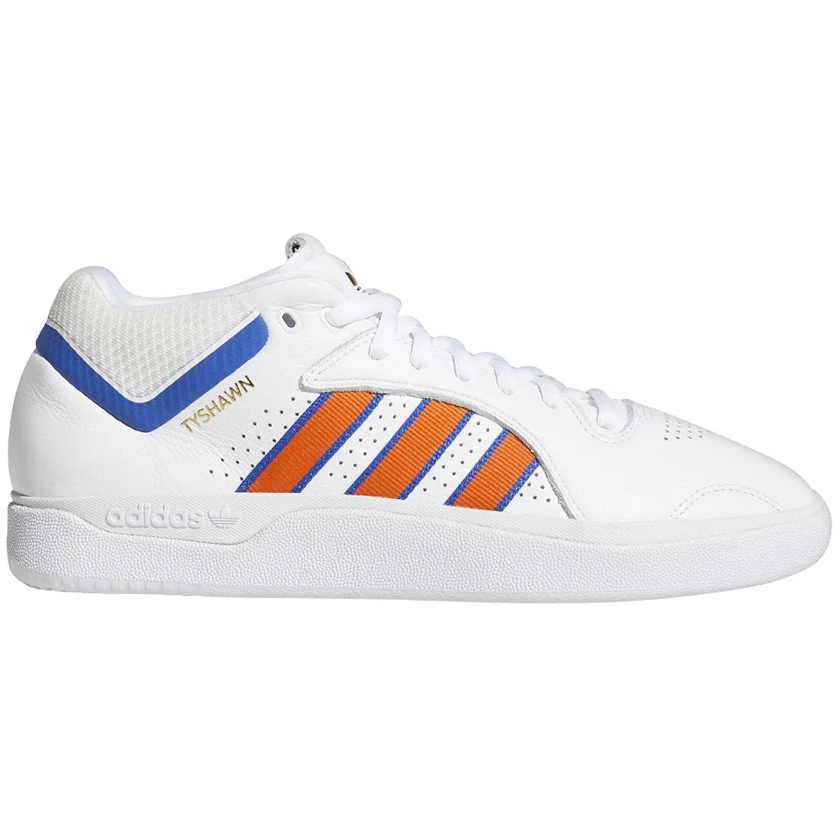 ADIDAS TYSHAWN "KNICKS" WHITE / ORANGE / TEAM ROYAL BLUE Adidas Handball Shoe