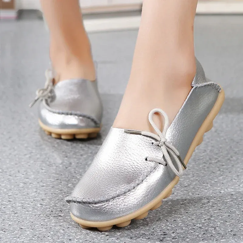 Shoes for Women Moccasins Flats  Woman Loafers Genuine Leather Female Shoes Slip On Ballet Nurse Women's Shoes Horatio Loafers