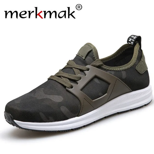Merkmak Super New 2017 Men Casual Shoes Canvas Camouflage Star Style Male Shoes Comfort Soft Walking Driving Shoes Men Footwear Armor Sneakers