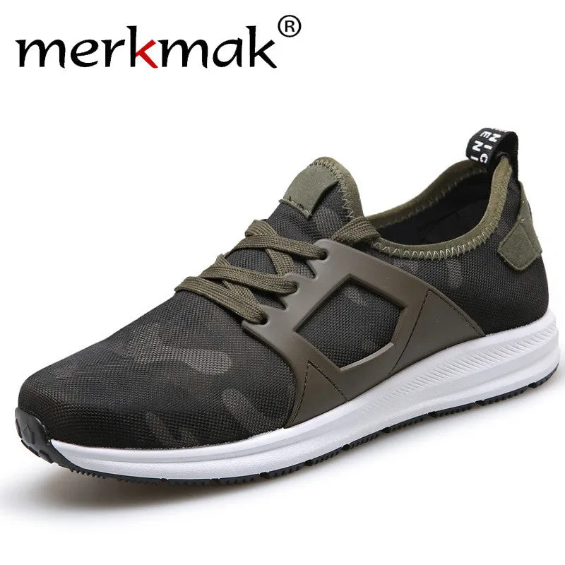 Platforms Sneakers Merkmak Super New 2017 Men Casual Shoes Canvas Camouflage Star Style Male Shoes Comfort Soft Walking Driving Shoes Men Footwear
