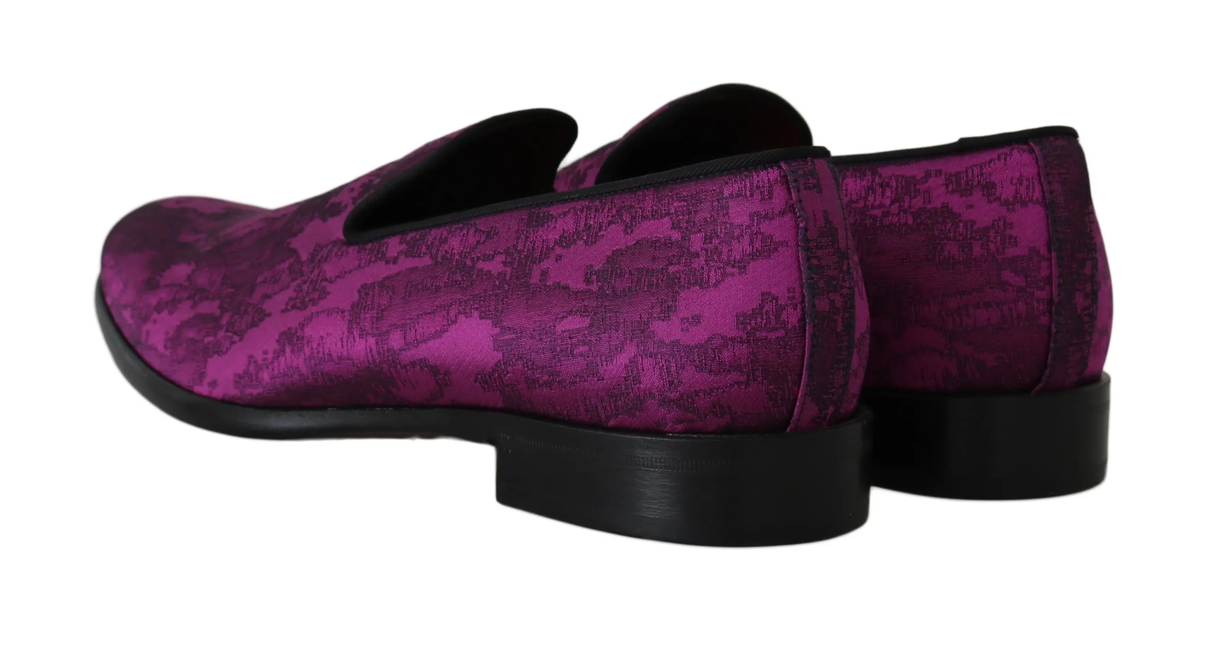 Miu Miu Leather Loafers Dolce & Gabbana Purple Jacquard Loafers Dress Formal Shoes