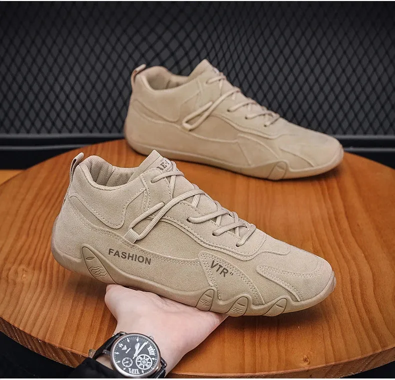 2024 New Men's Shoes Lightweight Casual Shoes Ankle Boots Designer Winter Plush Trend Men Loafers Lace Up Non-slip Male Sneakers Leather Loafers On Sale