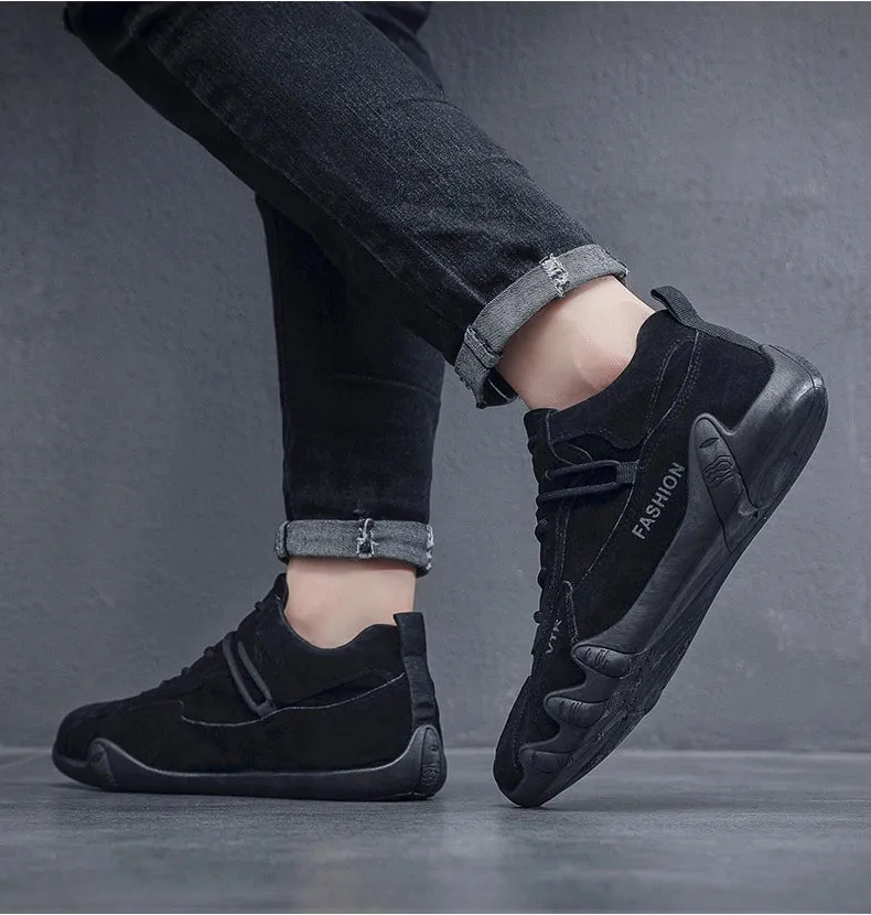 2024 New Men's Shoes Lightweight Casual Shoes Ankle Boots Designer Winter Plush Trend Men Loafers Lace Up Non-slip Male Sneakers Best Loafers With Arch Support