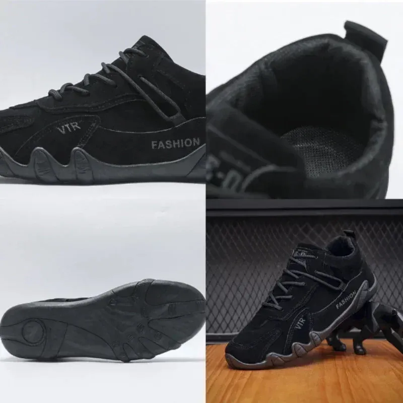 2024 New Men's Shoes Lightweight Casual Shoes Ankle Boots Designer Winter Plush Trend Men Loafers Lace Up Non-slip Male Sneakers Chucnky Loafers