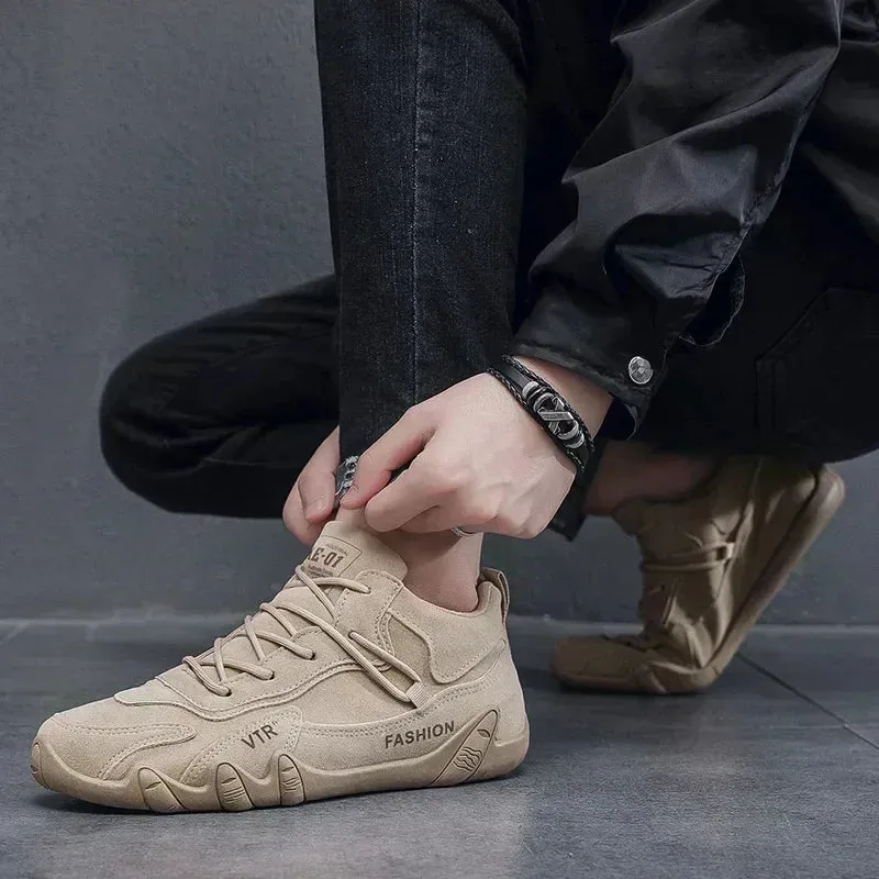 2024 New Men's Shoes Lightweight Casual Shoes Ankle Boots Designer Winter Plush Trend Men Loafers Lace Up Non-slip Male Sneakers Vivobarefoot Loafers