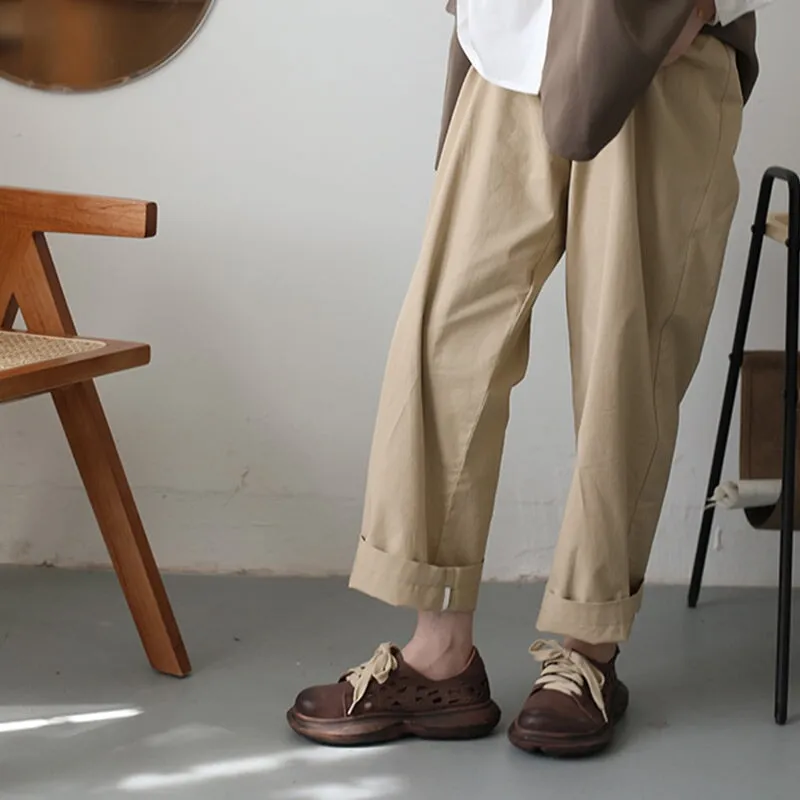 Soft Leather Lace-Up Casual Shoes Retro Platform Oxfords in Beige/Coffee Madden Oxfords