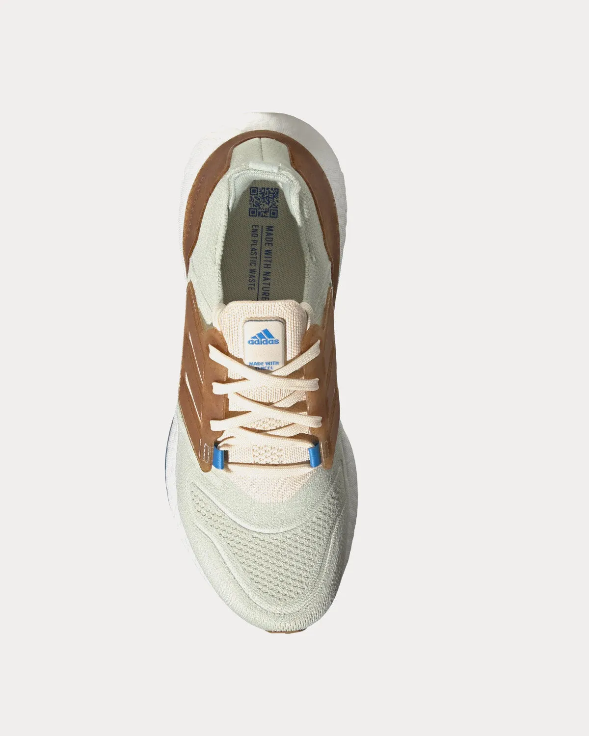 Ultraboost 22 Made with Nature Linen Green / Ecru Tint / Pulse Blue Running Shoes Made In Germany Adidas Shoes