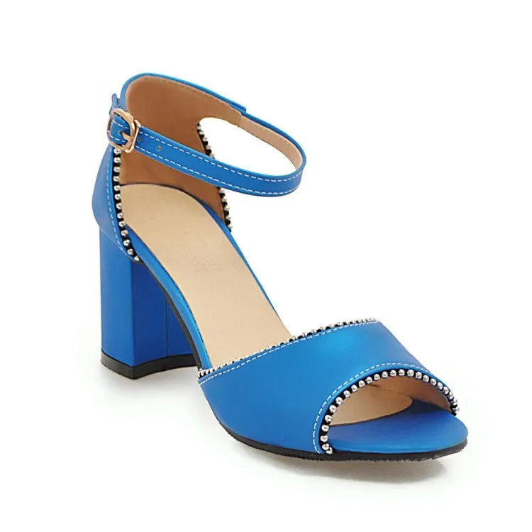 Women's's Bling Bling Peep Toe Chunky Heel Sandals Best Orthotic Sandals