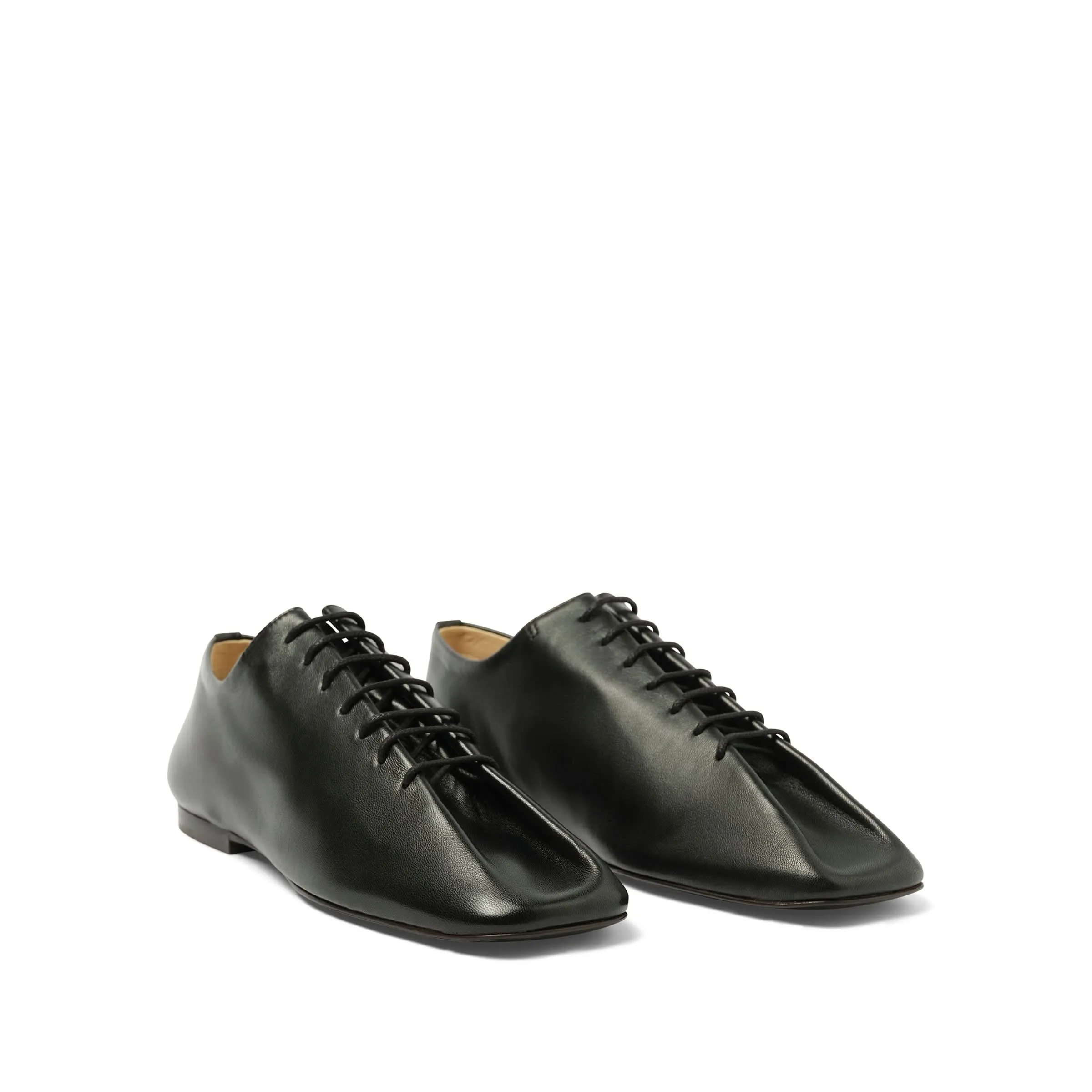 Souris Classic Flat Derby in Black Hawthorne Plain-toe Oxfords