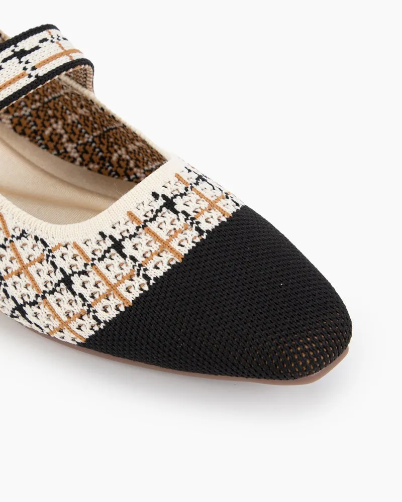Penny Loafers In Spazzolato Leather Square Toe Mary Jane Multi-color Flats (Pearl)