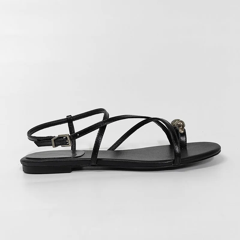 Fashion Sandals Fashionable Cross Strap Flat Sandals for Women