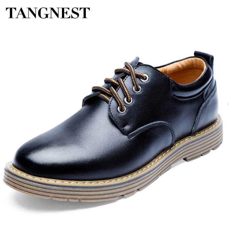 Tangnest Summer New Fashion Men Business Shoes Casual  Lace Up Male Flats Shoes Men's Platforms Shoe 3 Colours Size 38-44 XMP559 Flat Pumps Shoes South Africa