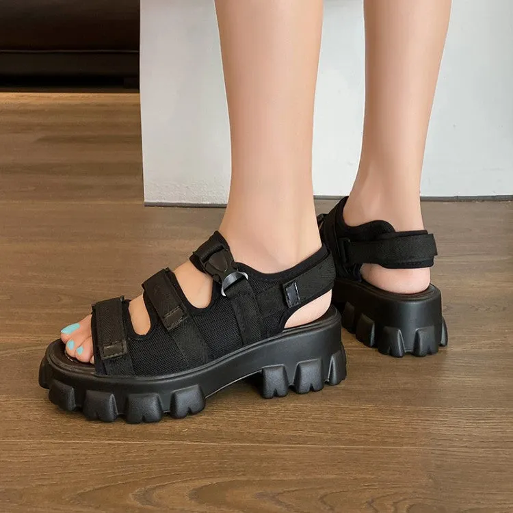 Military Discount Women's Hollow Out Thick Sole Platform Sandals