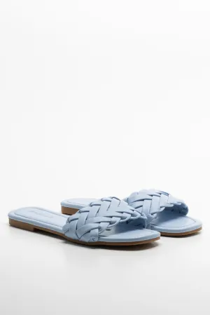 Braided Sandal Blue Sandals Flat Closed Toe