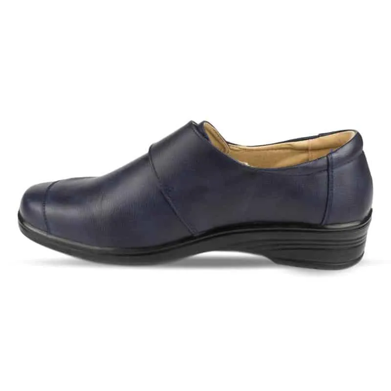 Womens Comfort Shoe Blue Touch Fasten Best Comfy Work Boots